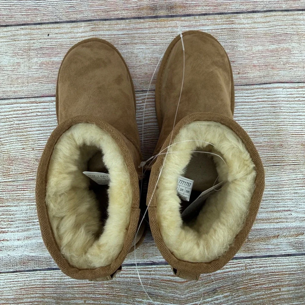 Kirkland Signature Ladies 9 Shearling Ankle Boots Tan‎ Havane Suede 7771757